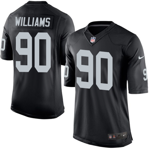 Men's Limited Dan Williams Nike Jersey Black Home - #90 NFL Oakland Raiders